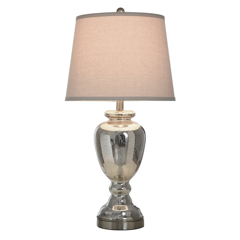 Lingerfelt Glass Table Lamp, Metallic