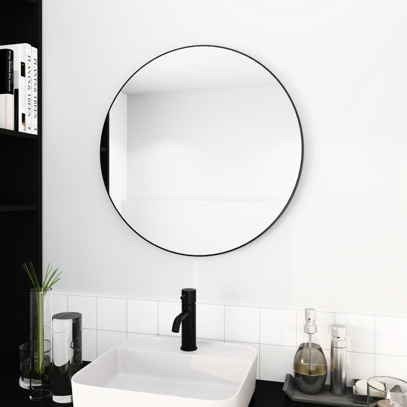 Miroir mural 24 po noir