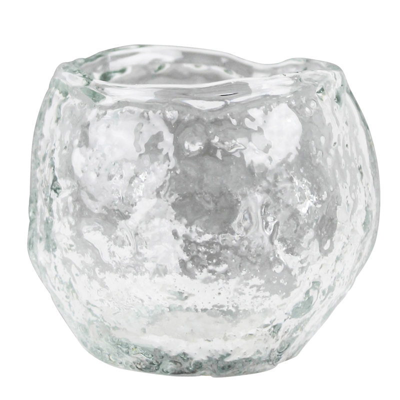 Votive organique, verre - transparent, Clair