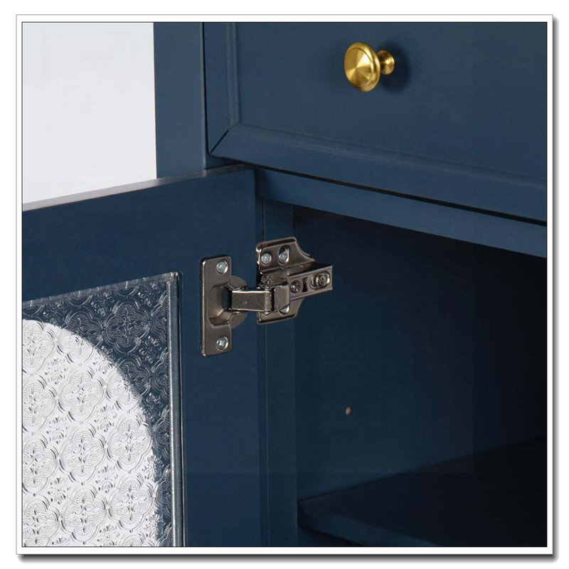 35.6" Bathroom Cabinet, Blue +Only Cabinet+2door