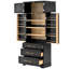 Armoires de garde-manger spacieuses et modernes, solution de rangement en bois MDF pour la cuisine et la maison