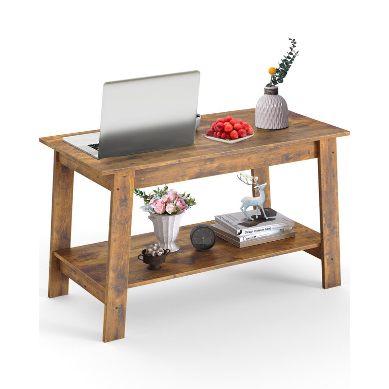 Table basse à 2 attaches, Brun