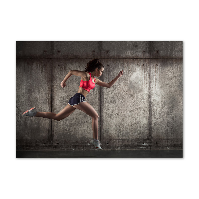 A Running Woman - Wrapped Canvas Print