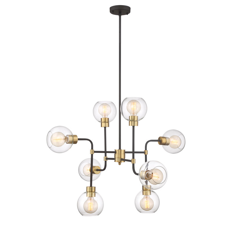 Lustre linéaire 8 lumières spoutnik modern Marisha