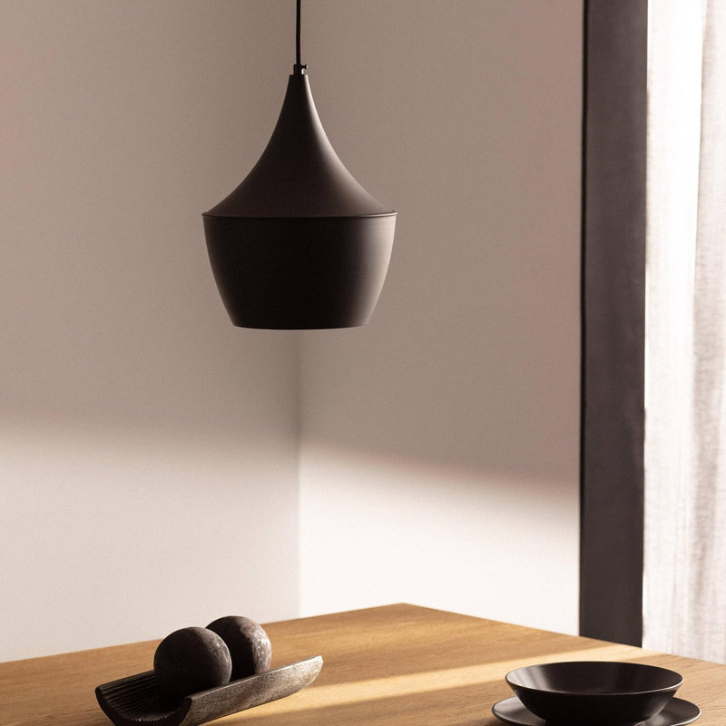 Luminaire suspendu noir 1 lumière