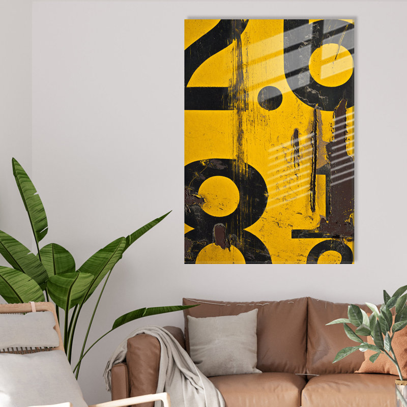 Peinture élégante en verre trempé, 17,7 po x 25,6 po | 100% verre trempé, épaisseur: 0,16 pouce | Superbe art mural pour la décoration intérieure, parfait pour le salon, la chambre à coucher et les espaces de bureau, durable et facile à nettoyer
