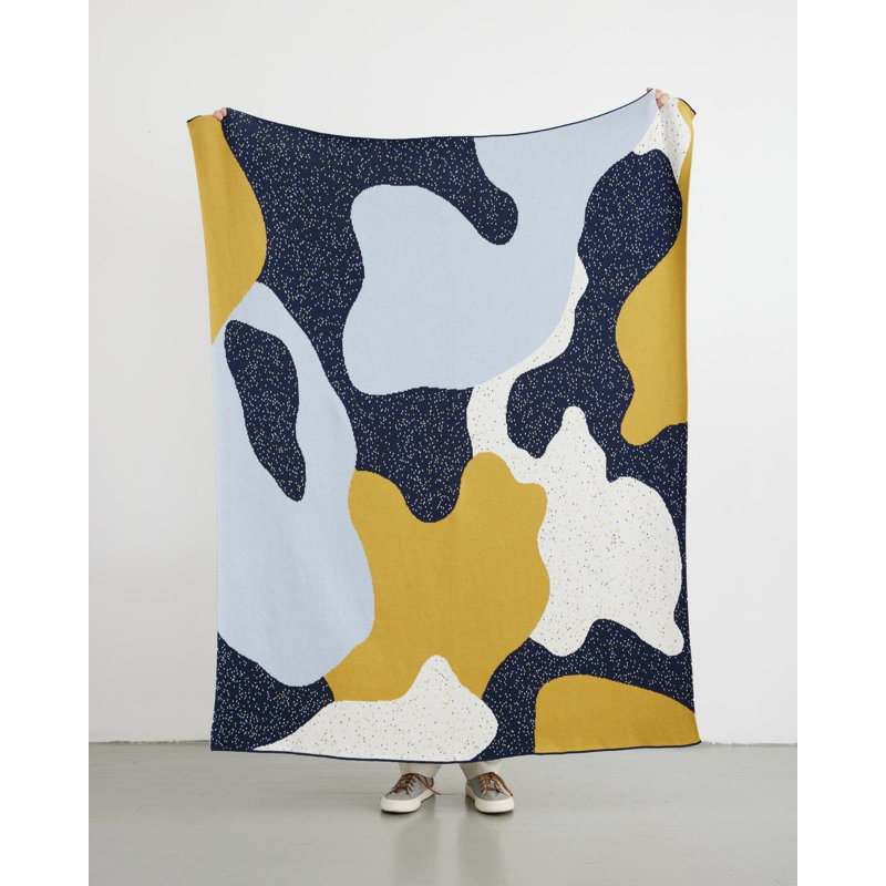 Le Platane Throw Blanket, Yuzu, Egyptian Cotton