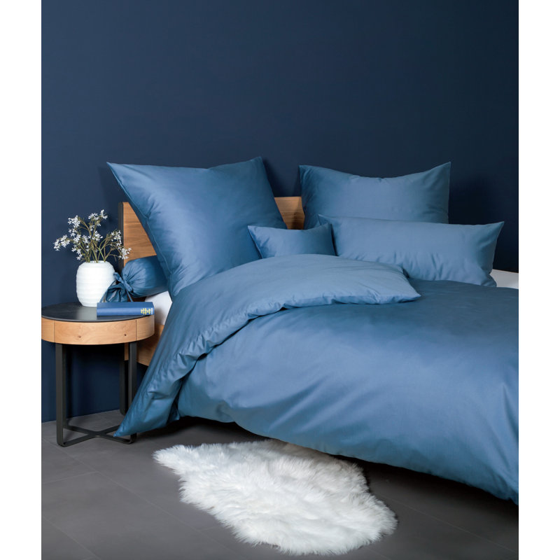 Colors Cotton Solid Colour Duvet Cover Set with Pillowcases, 200 x 200 cm - 2 Pillowcase (80 x 80 cm), Light grey
