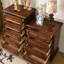 Commodes et commodes rectangulaires en bois manufacturé et brun noisette