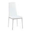 Chaise de salle à manger blanche pour 4 personnes avec cuir PU et pieds argentés brillants, créant un environnement agréable Chaises confortables Grands rassemblements familiaux