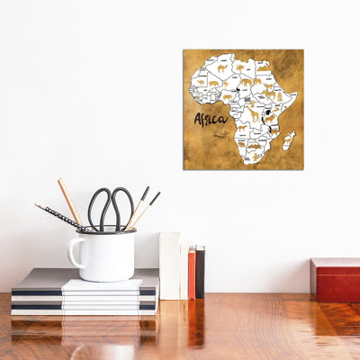 Africa Map by Patricia Pinto - Wrapped Canvas Gallery-Wrapped Canvas Giclée