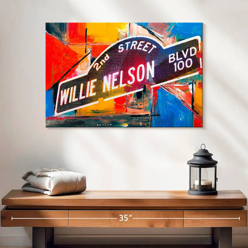 Sireci Willie Nelson Blvd, 16" H x 24" W