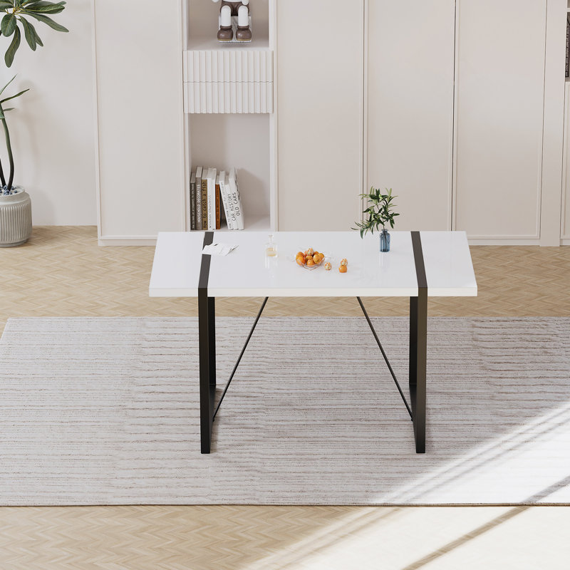 Table de salle à manger 55 po Modern, Blanc