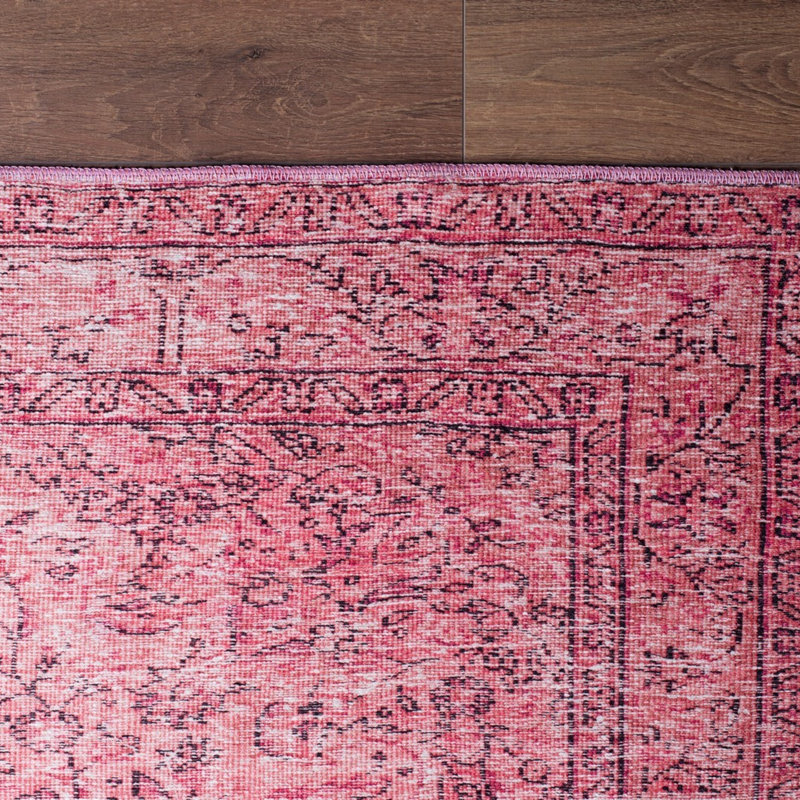 Premium Machine Washable Carpet, 4.6 x 6.2 Feet, 100% Polyester, 1850 g/m² | Pile Height: 0.2 Inches | Eco-Friendly Recycled Poly Cotton Underside | Perfect for Living Room, Bedroom, and High-Traffic Areas