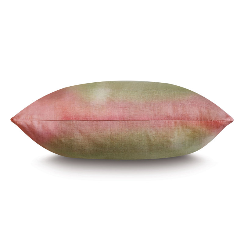 Cassie Square Ombre Cotton Blend Throw Pillow with Zipper Closure