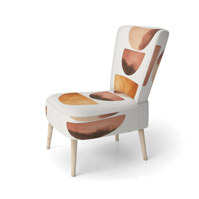 Chaise rembourrée Abstract Minimalisme - Chaise d'appoint Earthtone Balance Forms II