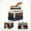 Cage de voyage réglable en tissu pour chien avec tuyau en fer spiralé 3 portes-1046828373