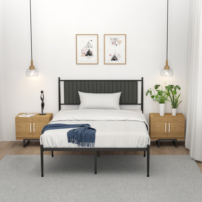 Toua Upholstered Metal Bed