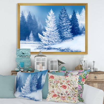 Dreamlike Spruce Forest With Snow Covered Trees - Landscapes Wall Art