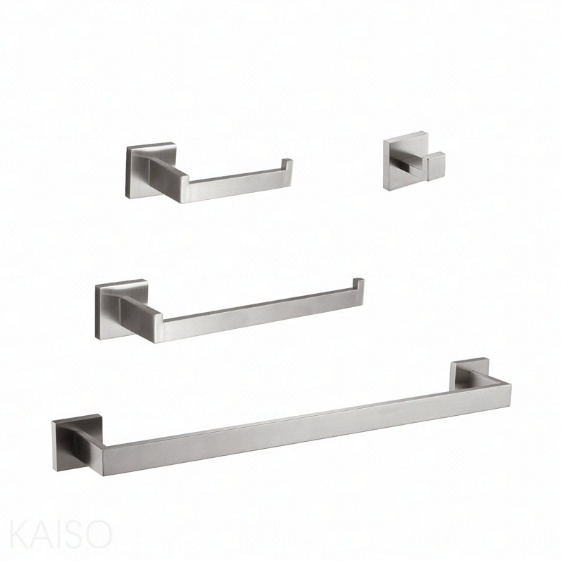 4 - Piece Bathroom Hardware Set, Brushed Nickel