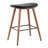 Saddle 26" Mid-Century Modern Counter Stool In Walnut And Black Faux Leather By Lumisource - Set Of 2-413634680