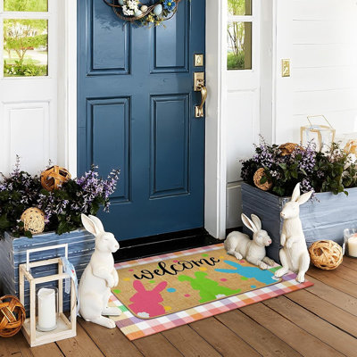 Tapis d'entrée antidérapant intérieur / extérieur Pâques