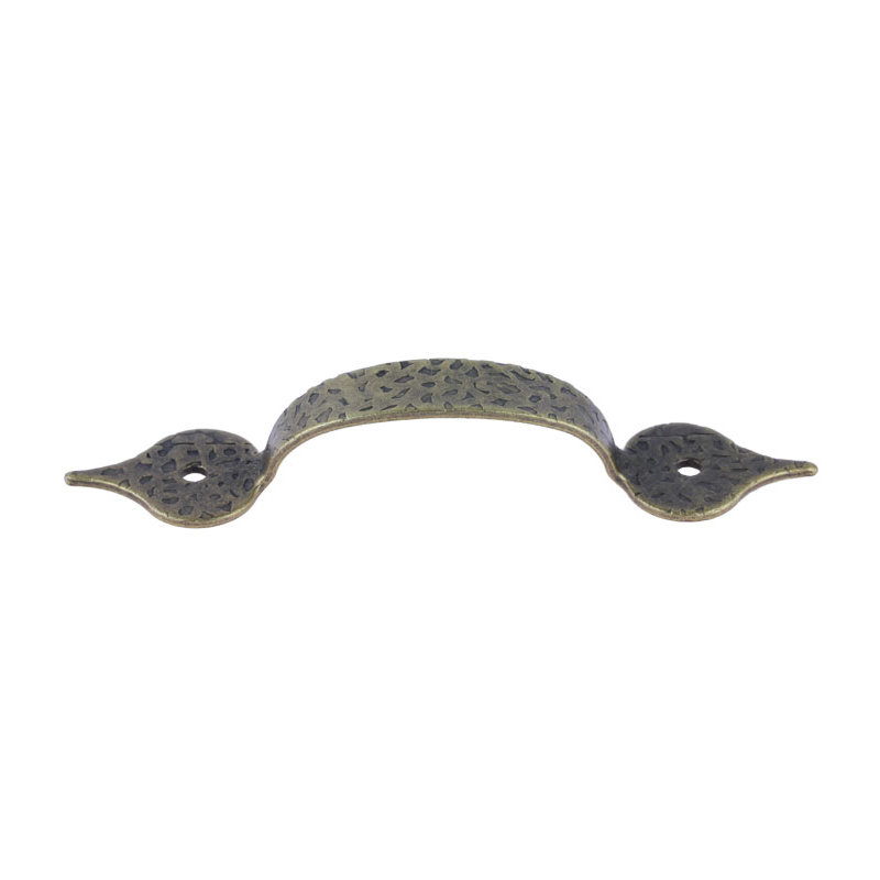 (Paquet de 5) Poignée en laiton martelé antique de 3 1/4 po