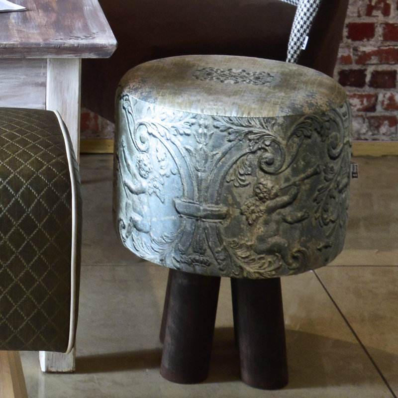 Solid + Manufactured Wood Accent Stool
