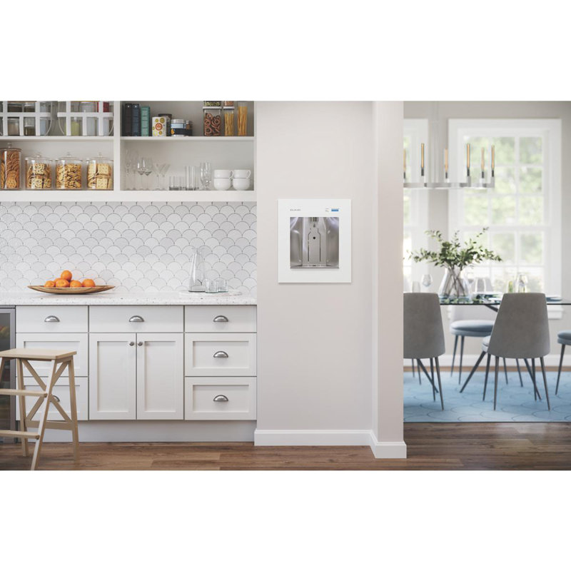 Elkay ezH2O Liv Built-in Filtered Refrigerated Water Dispenser Remote Chiller, Aspen White