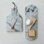 Marble And Wood Cutting Board With Knife