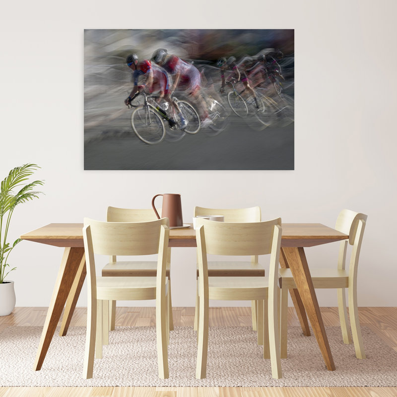 «Dynamic Cycling Motion», impression murale contemporaine, 32" H x 48" W