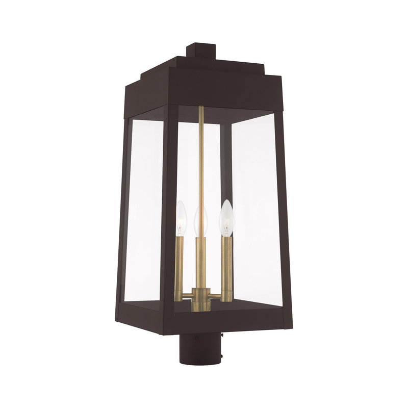 Tête de lanterne câblée 1 lumière Antionetta, H 24,75 po x l 10,5 po x P 10,5 po, Bronze