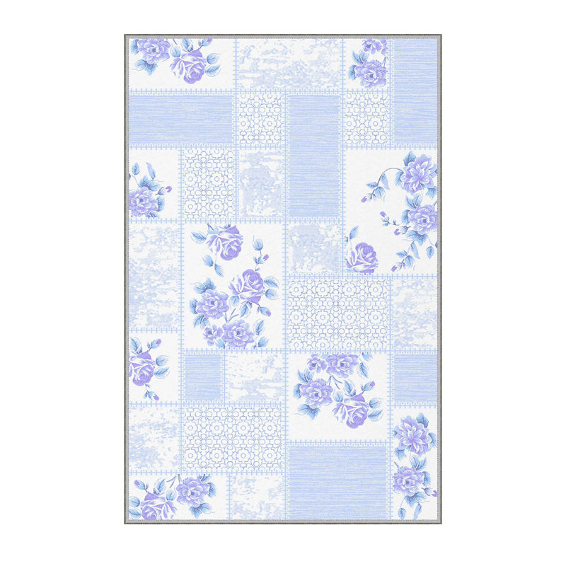 Stylish Hall Carpet, 2.6 x 6.6 Feet, 100% Polyester, 0.3 in Pile Height | Antibacterial, Non-Slip PVC Felt Dot Underside | 3D Digital Print, Machine Washable, Ideal for Entryway & Living Spaces