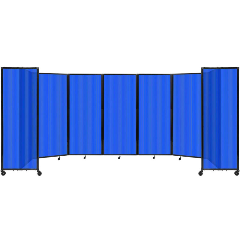 Cloison murale en polycarbonate 360, H 82 po x l 234 po, Bleu