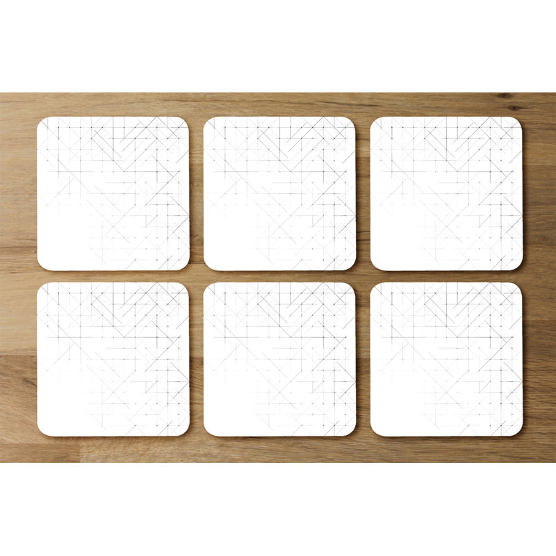 Square 6 Piece Coaster Set