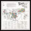 Carte de Tampa, Hillsborough County, Floride - impression d'art graphique sur papier encadré-1225391166