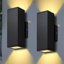 Luminaires muraux d'extérieur modernes, luminaires de véranda haut et bas pour patio, garage, extérieur - paquet de 2-114498671-128587317