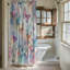 Splashed Butterflies - 1 Piece Standard Shower Curtain-1435771758