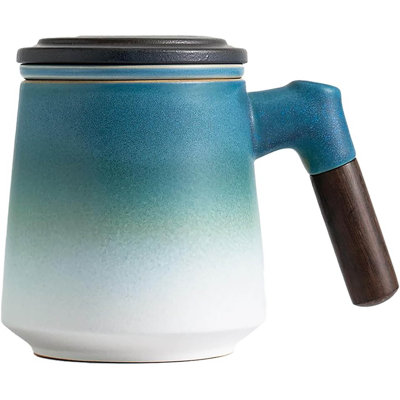 Tea Cup With Infuser And Lid Green Tea Mug For Loose Leaf Tea Steeper Wood Handle Tea Cup With Fine Tea Strainers Hot Tea Diffusers Ceramic Tea Mu Tea Cup With Infuser And Lid Green Tea Mug For Loose Leaf Tea Steeper Wood Handle Tea Cup With Fine Tea Strainers Hot Tea Diffusers Ceramic Tea Mu
