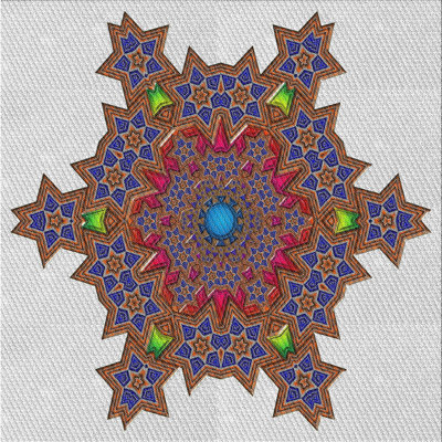 Tapis décoratif bleu géométrique