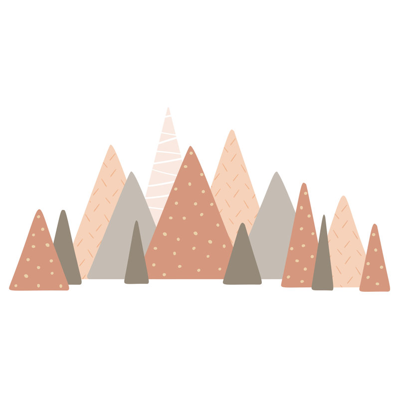 Non-Wall Damaging Wall Decal, Brown