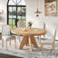Ensemble de table de salle à manger extensible pour 4 à 6 personnes avec 4 chaises rembourrées-2120383583-2120383582
