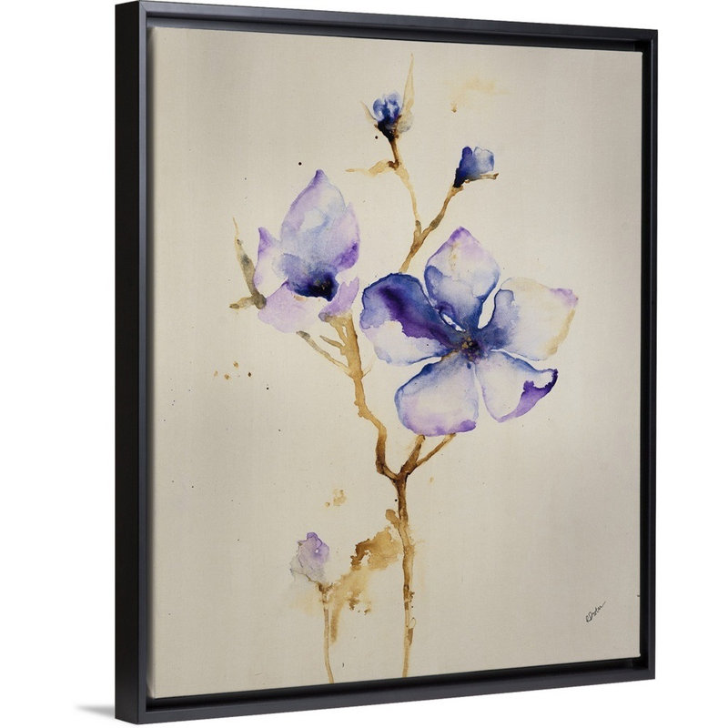 « essential to eden i », peinture sur toile, H 31,7 po x l 25,7 po x p 1,75 po, Cadre flottant noir