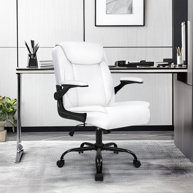 Chaise de bureau Nakysha, Blanc