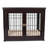 Wooden Dog Crate Furniture with Cushion - 32 Inch Medium Dog Kennel with Double Doors - Indoor Decorative Pet House End Table for Small and Medium Pets (Espresso)