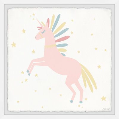 «Brendley Prancing Unicorn», reproduction encadrée