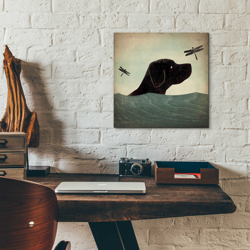 «Black Dog Swim» par Ryan Fowler, H 12 po x l 12 po