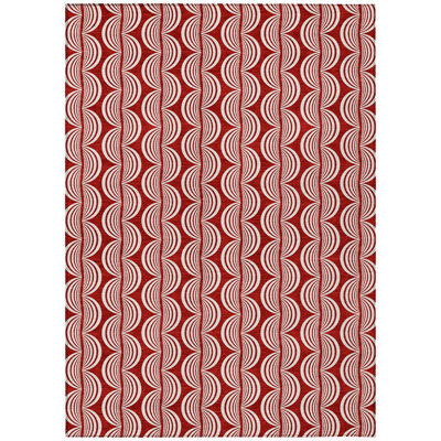 Kairova Red Washable Indoor-Outdoor Rug - 