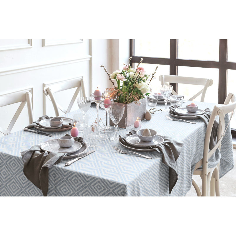 Skylar Dining Linens, Blue, 130cm W x 160cm L