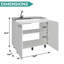 Évier utilitaire Napoles avec robinet inclus, base autoportante avec pieds, cuve à lessive avec cuve profonde en acier inoxydable, évier polyvalent moderne pour la cuisine, la buanderie ou la buanderie